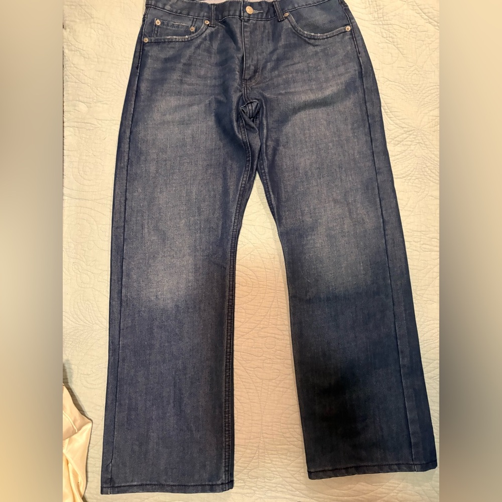Levi's 514  new Dark Blue Straight Jeans size 14 or 33 /28 - Picture 2 of 10
